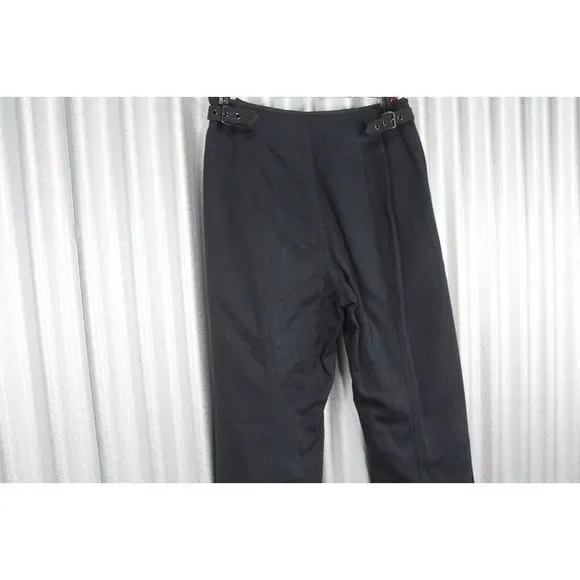 Vintage y2k Prada Milano Button Detailed Flare Trousers Pants Black 24x26 AY309
